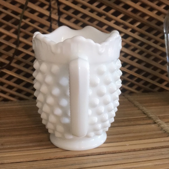 Fenton Milk Glass Hobnail Creamer - Picture 4 of 4